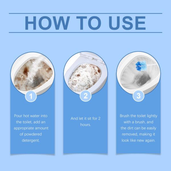 Foam Toilet Cleaning Powder, Household Toilet Decontamination Toilet Cleaner Stubborn Stains And Scale Cleaning Powder